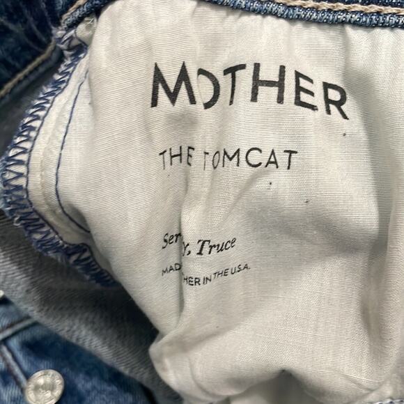 Mother Superior Distressed Cropped Jeans The Tomcat Size 26 New - Picture 9 of 11